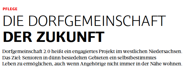 Die Dorfgemeinschaft der Zukunft